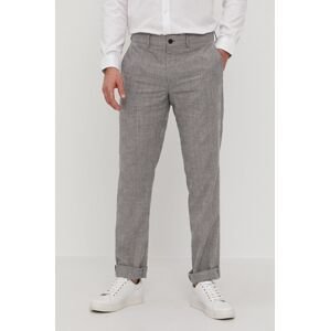 Kalhoty Marciano Guess pánské, šedá barva, jednoduché
