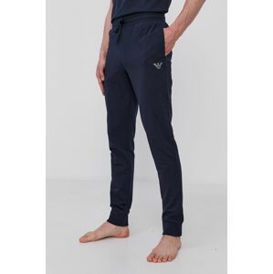 Pyžamové kalhoty Emporio Armani pánské, tmavomodrá barva, hladké
