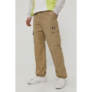 Kalhoty Dickies pánské, béžová barva, ve střihu cargo