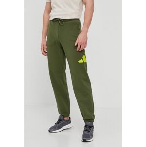 Kalhoty adidas Performance pánské, zelená barva, s potiskem