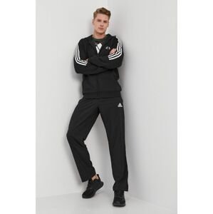 Kalhoty adidas GK9249 pánské, černá barva, hladké