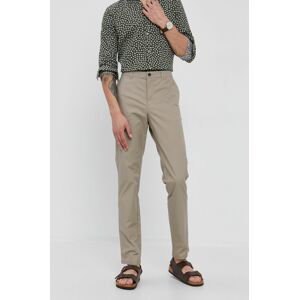 Kalhoty Sisley pánské, béžová barva, ve střihu chinos