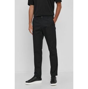 Kalhoty Sisley pánské, černá barva, ve střihu chinos