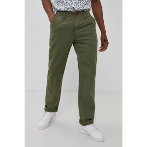 Kalhoty Superdry pánské, zelená barva, jednoduché