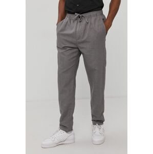 Kalhoty Superdry pánské, šedá barva, jednoduché