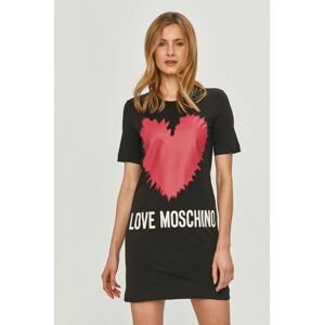 Šaty Love Moschino černá barva,