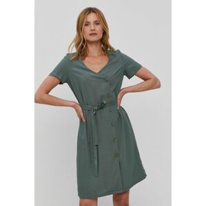 Šaty Vero Moda zelená barva, mini, jednoduché