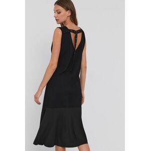 Šaty Stefanel černá barva, mini, jednoduché