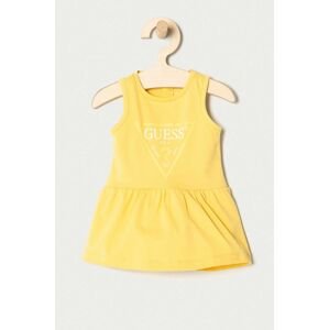 Dívčí šaty Guess žlutá barva, mini, áčkové