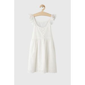 Dívčí šaty GAP bílá barva, mini, jednoduché