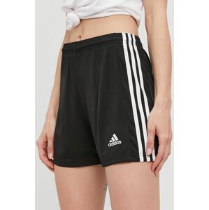 Kraťasy adidas Performance GN5780 dámské, černá barva, hladké, medium waist