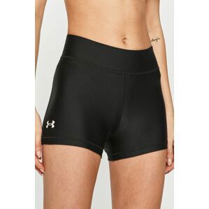 Kraťasy Under Armour dámské, černá barva, hladké, high waist