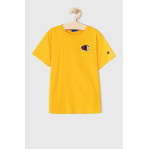 Dětské tričko Champion žlutá barva, s aplikací