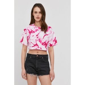 Tričko Calvin Klein Jeans růžová barva