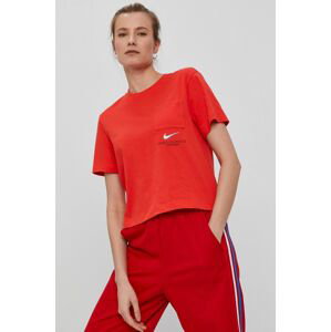 Tričko Nike Sportswear dámské, červená barva