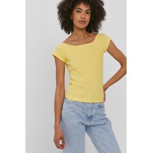 Tričko Only dámské, žlutá barva