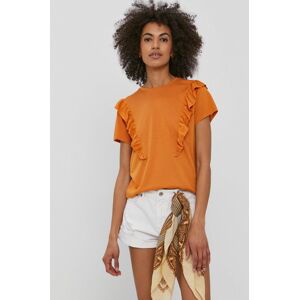 Tričko Jacqueline de Yong dámské, oranžová barva