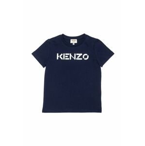 Dětské tričko Kenzo Kids tmavomodrá barva