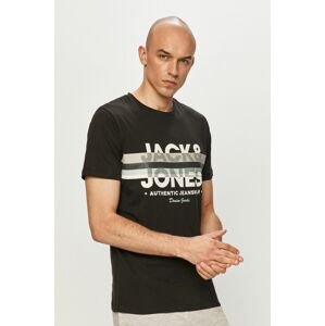 Tričko Jack & Jones černá barva