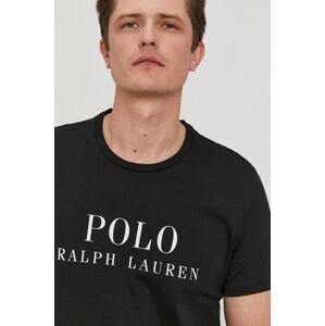 Tričko Polo Ralph Lauren pánské, černá barva, s potiskem