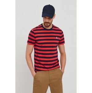 Tričko Polo Ralph Lauren červená barva, hladké