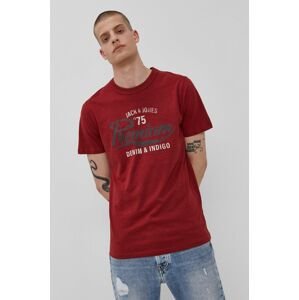 Tričko Premium by Jack&Jones pánské, červená barva, s potiskem