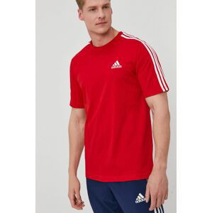 Tričko adidas GL3736 pánské, červená barva, s aplikací