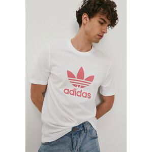 Tričko adidas Originals pánské, bílá barva, s potiskem