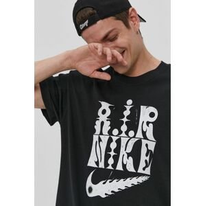Tričko Nike Sportswear pánské, černá barva, s potiskem