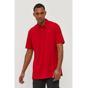 Polo tričko Wrangler pánské, červená barva, hladké