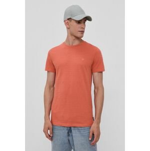 Tričko Tom Tailor pánské, oranžová barva, hladké