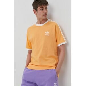 Tričko adidas Originals pánské, oranžová barva, s aplikací