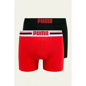 Boxerky Puma 2-pack pánské, červená barva