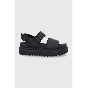 Kožené sandály Dr. Martens Voss dámské, černá barva, na platformě, DM23802001.Voss-Black