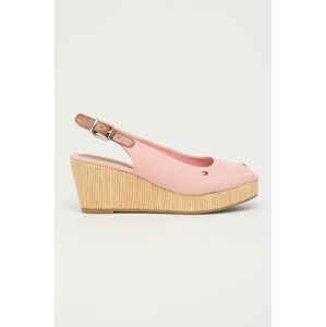 Sandály Tommy Hilfiger ICONIC ELBA SLING BACK WEDGE FW0FW04788