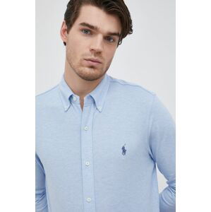 Bavlněné tričko Polo Ralph Lauren pánské, regular, s límečkem button-down