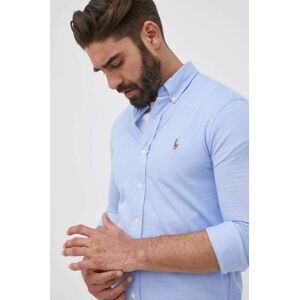 Bavlněné tričko Polo Ralph Lauren pánská, regular, s límečkem button-down