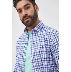 Bavlněné tričko Polo Ralph Lauren pánská, slim, s italským límcem