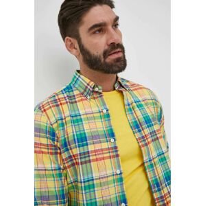 Bavlněné tričko Polo Ralph Lauren pánská, regular, s límečkem button-down