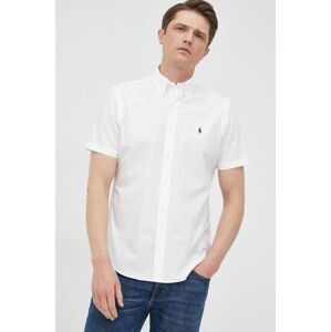 Košile Polo Ralph Lauren pánská, bílá barva, regular, s límečkem button-down