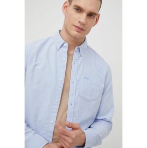 Bavlněné tričko Superdry regular, s límečkem button-down