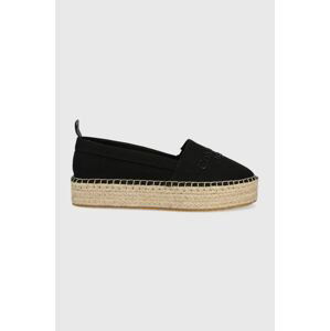 Espadrilky Calvin Klein Jeans černá barva, na platformě