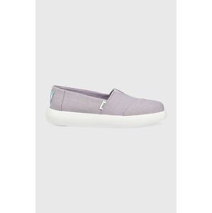 Espadrilky Toms Alpargata Mallow fialová barva, na platformě