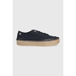 Espadrilky Tommy Hilfiger tmavomodrá barva, na platformě