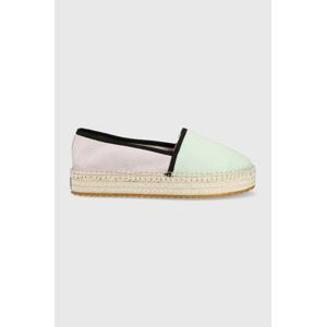 Espadrilky Tommy Jeans bílá barva, na platformě