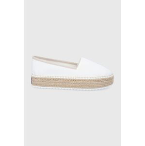 Espadrilky Tommy Jeans bílá barva, na platformě