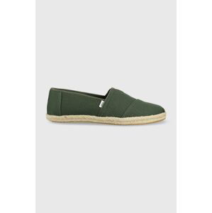 Espadrilky Toms Alpargata Rope zelená barva