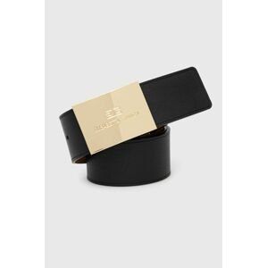 Kožený pásek Elisabetta Franchi dámský, černá barva