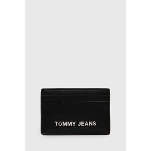 Pouzdro na karty Tommy Jeans dámské, černá barva