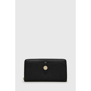 Kožená peněženka Coccinelle dámská, černá barva
